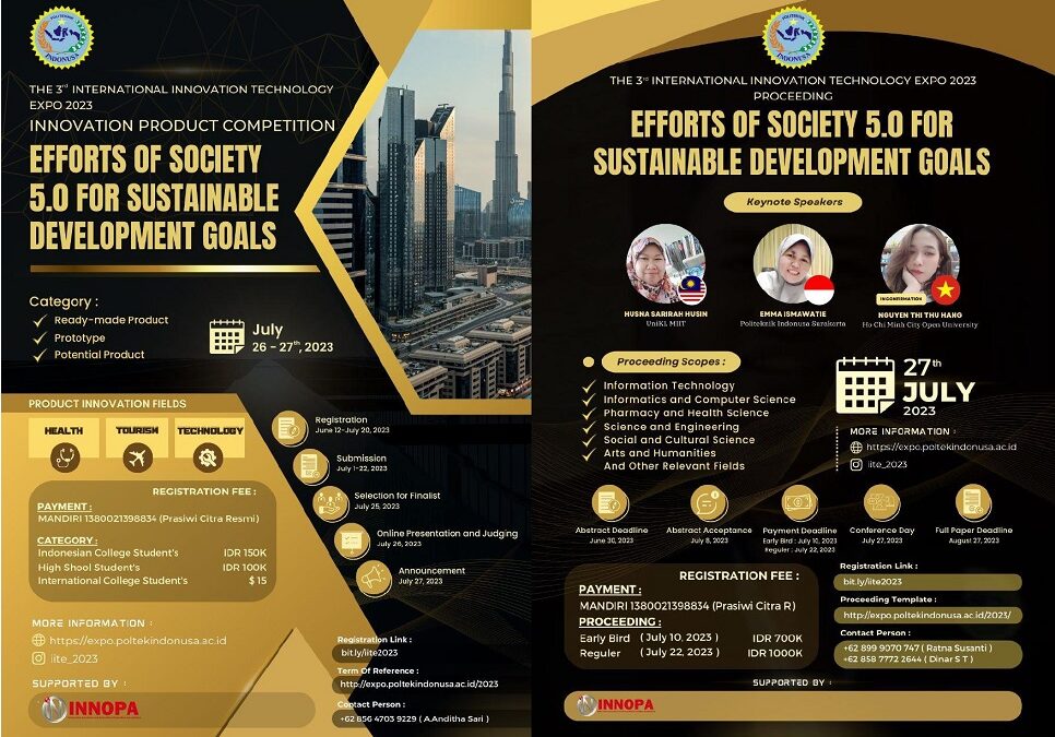THE 3RD INTERNATIONAL INNOVATION TECHNOLOGY EXPO 2023